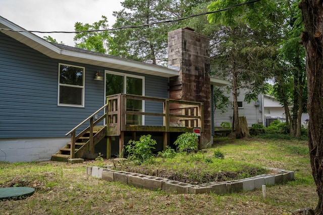 3050 Montague Ln, Kimberling City, MO 65686 - rear view of property with a wooden deck