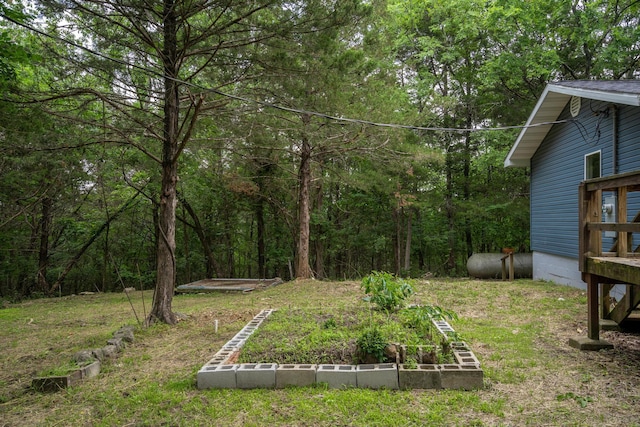 3050 Montague Ln, Kimberling City, MO 65686 - view of yard featuring a vegetable garden and a forest view
