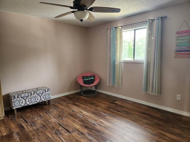 388 Notch Ln Unit 12, Branson West, MO 65737 - spare room featuring wood finished floors, a textured ceiling, ceiling fan, and baseboards