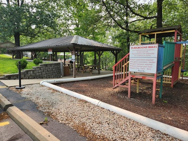 388 Notch Ln Unit 12, Branson West, MO 65737 - community jungle gym with a gazebo and view of scattered trees