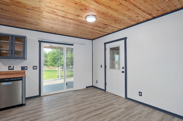 1132 Irene Ct, Nixa, MO 65714 - interior space featuring light wood finished floors, baseboards, and wooden ceiling