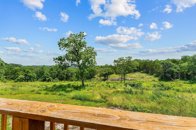 28286 Clay Rd, Eagle Rock, MO 65641 - wooden terrace with a wooded view