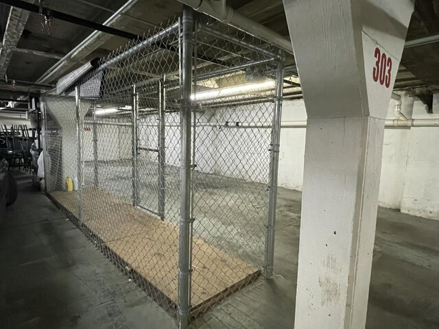 view of storage area