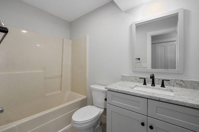 1436 W Whiteside St, Springfield, MO 65807 - bathroom featuring toilet, vanity, and tub / shower combination