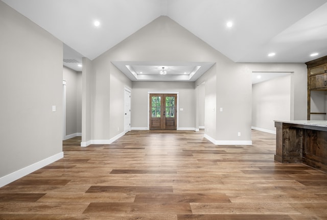 1691 S Charles Pl, Bolivar, MO 65613 - foyer entrance with recessed lighting, light wood finished floors, baseboards, and vaulted ceiling