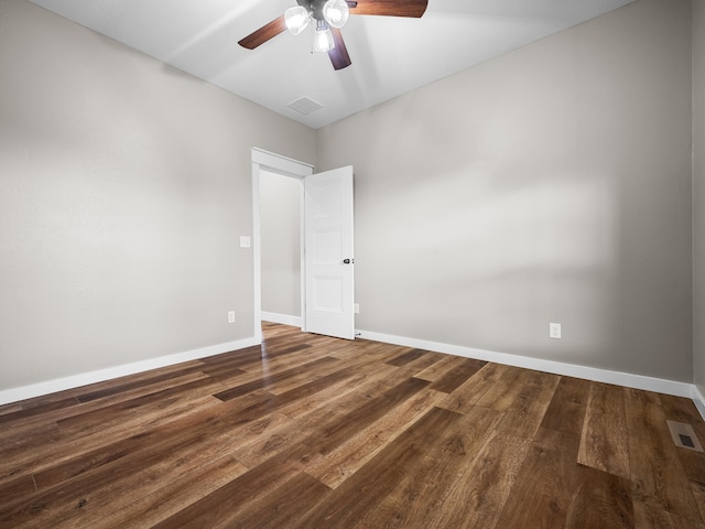 1691 S Charles Pl, Bolivar, MO 65613 - unfurnished room with ceiling fan, baseboards, and wood finished floors