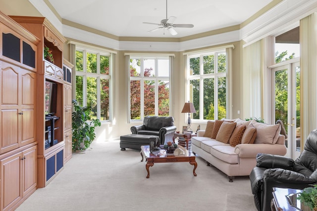 193 Honeybee Dr, Branson, MO 65615 - sunroom with carpet and french doors