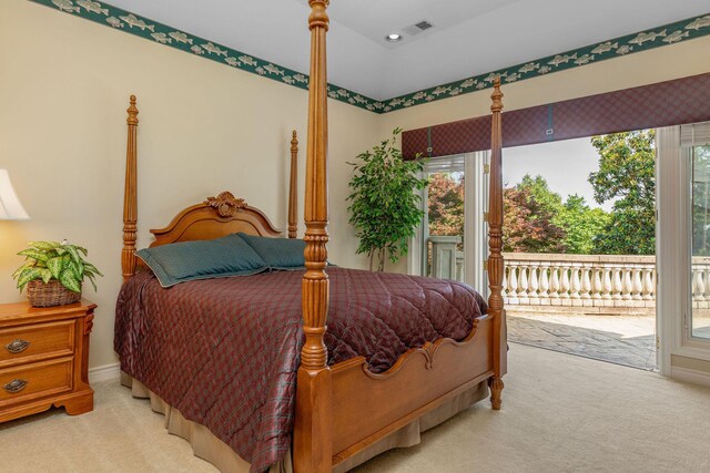 193 Honeybee Dr, Branson, MO 65615 - bedroom featuring light carpet, access to outside, and multiple windows