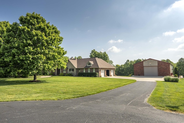 1865 N Hearthstone Ln, Strafford, MO 65757 - view of front of home with a front yard and brick siding