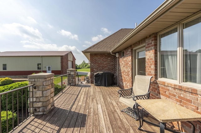 1865 N Hearthstone Ln, Strafford, MO 65757 - deck featuring grilling area
