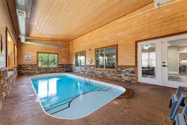 440 Lake Front Dr, Branson, MO 65616 - indoor pool with french doors