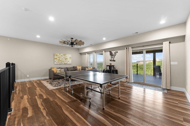 440 Lake Front Dr, Branson, MO 65616 - playroom featuring wood finished floors, plenty of natural light, recessed lighting, and baseboards