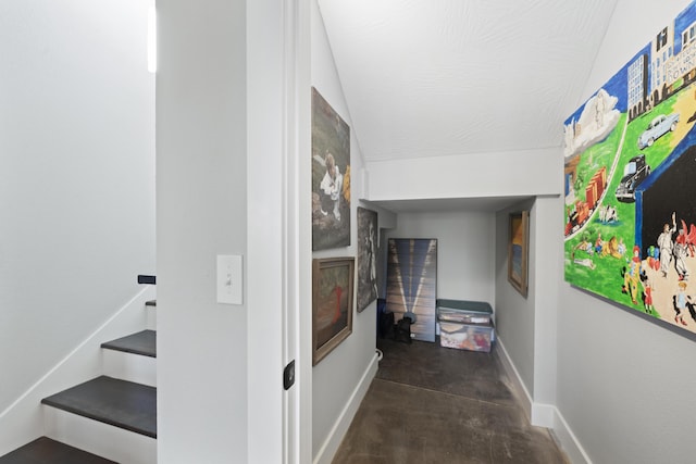 7015 Calabash St, Nixa, MO 65714 - stairs with baseboards and concrete floors