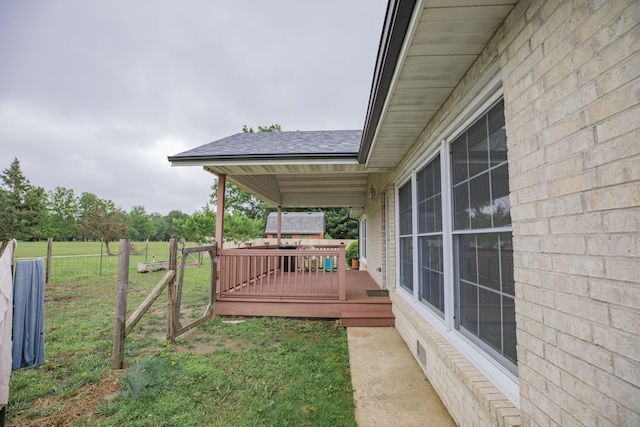 1603 W Northwood St, Bolivar, MO 65613 - view of yard featuring a deck