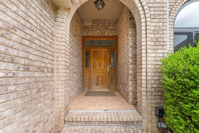 25158 Autumn View Dr, Shell Knob, MO 65747 - doorway to property featuring brick siding