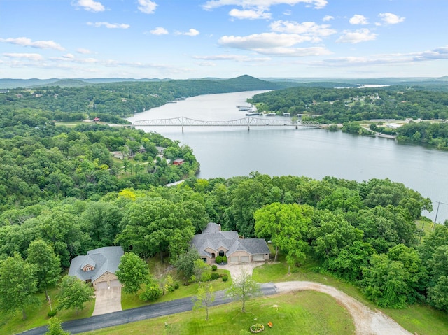 25158 Autumn View Dr, Shell Knob, MO 65747 - drone / aerial view of a nearby body of water and a forest