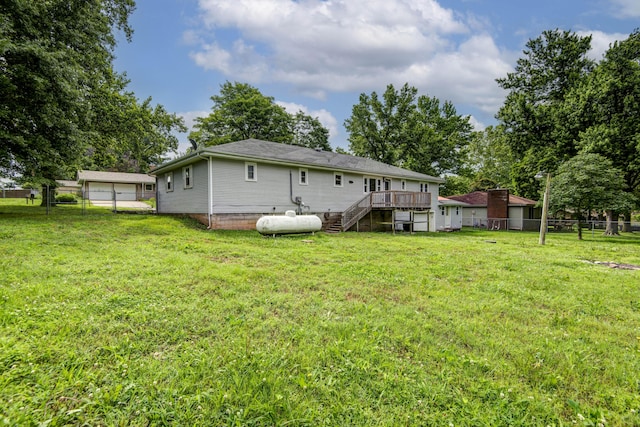 801 N 11th Ave, Ozark, MO 65721 - rear view of property with a deck and stairs