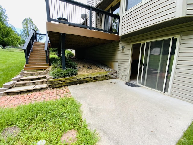 540 S Hickory Dr, Springfield, MO 65809 - view of patio / terrace featuring stairway and a deck