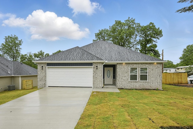406 Barton Pl, Neosho, MO 64850 - view of front of property with an attached garage, brick siding, concrete driveway, and roof with shingles