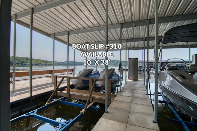 117 Hidden Shores Dr, Branson West, MO 65737 - dock with boat lift and a water view