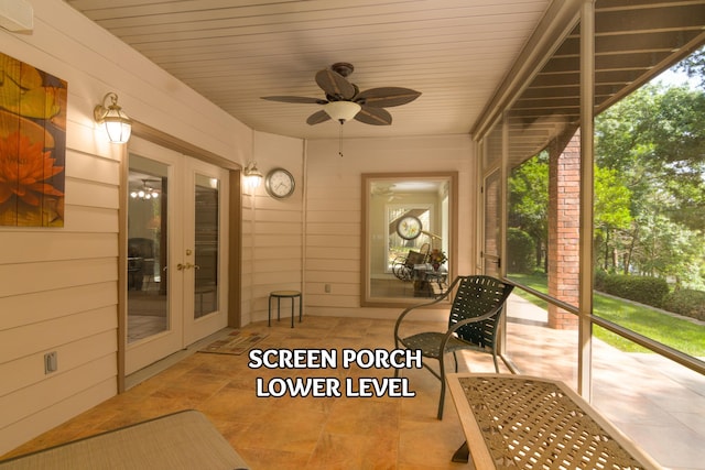117 Hidden Shores Dr, Branson West, MO 65737 - view of patio with a ceiling fan and french doors