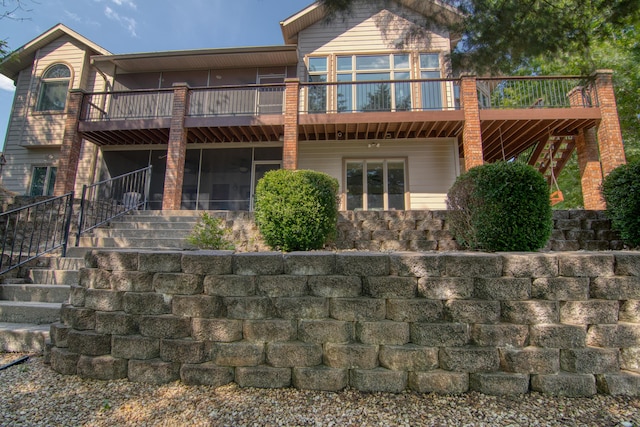 117 Hidden Shores Dr, Branson West, MO 65737 - rear view of property featuring stairs and a wooden deck