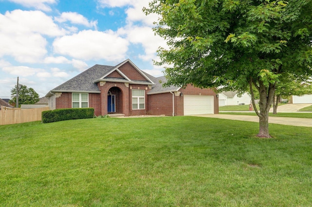 920 Bradford Ct, Marshfield, MO 65706 - view of front of house with brick siding, concrete driveway, a shingled roof, and an attached garage