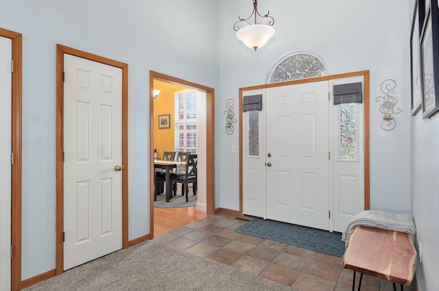 920 Bradford Ct, Marshfield, MO 65706 - foyer with a high ceiling and baseboards