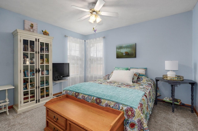 920 Bradford Ct, Marshfield, MO 65706 - carpeted bedroom with baseboards and ceiling fan