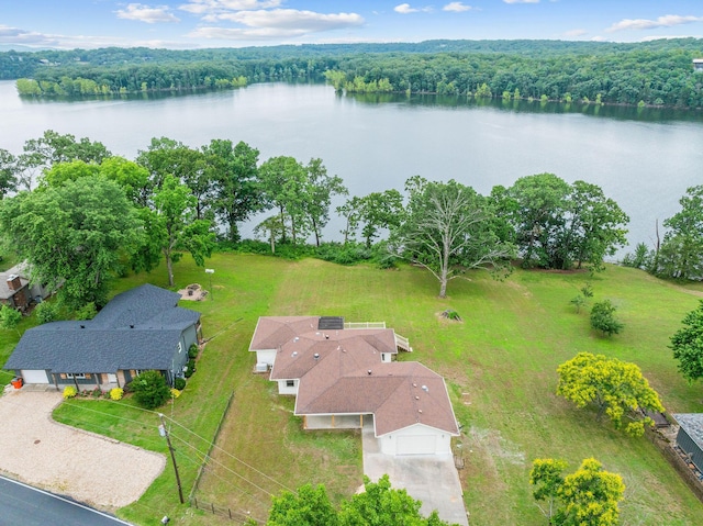 26237 Twin Rivers Dr, Shell Knob, MO 65747 - view from above of property with a nearby body of water and a forest