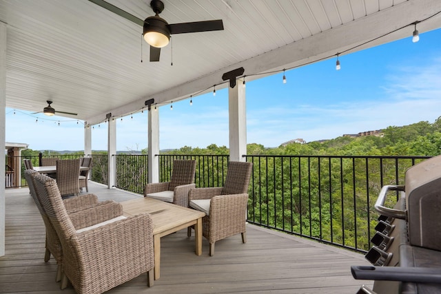 400 Lake Front Dr, Branson, MO 65616 - deck with a ceiling fan