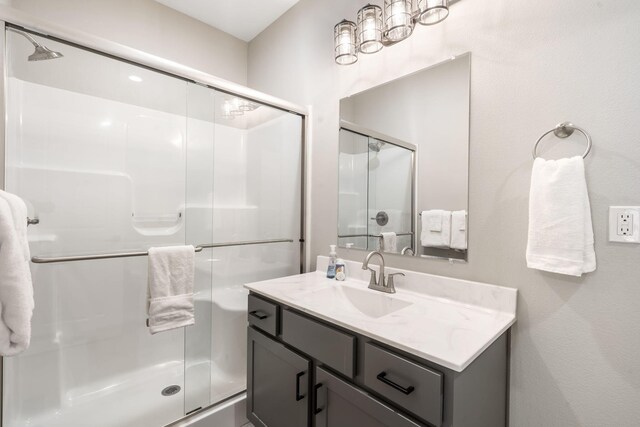 400 Lake Front Dr, Branson, MO 65616 - bathroom with vanity and a shower stall