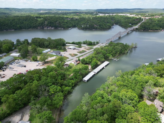 26094 State Highway 39, Shell Knob, MO 65747 - bird's eye view of a large body of water, a heavily wooded area, and a notable bridge