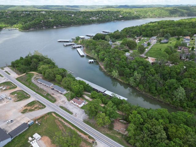 26094 State Highway 39, Shell Knob, MO 65747 - aerial overview of property's location with a large body of water and a heavily wooded area