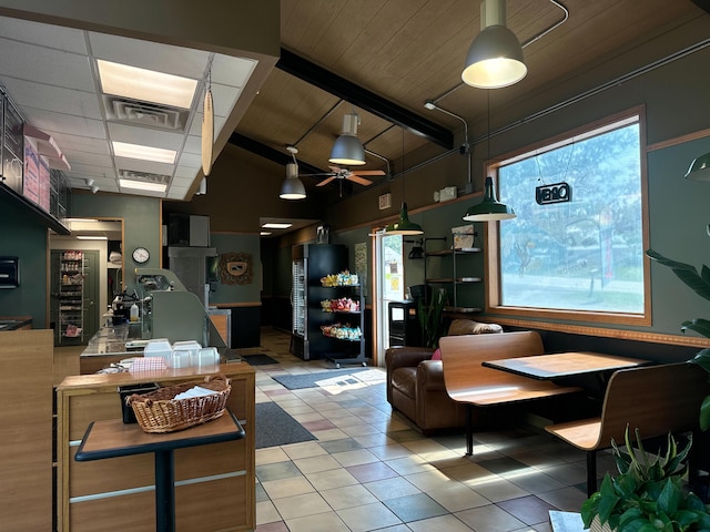 26094 State Highway 39, Shell Knob, MO 65747 - common area with beamed ceiling and high vaulted ceiling