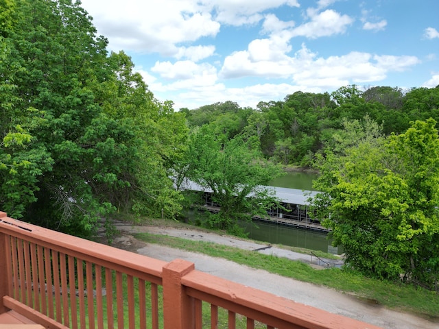 26094 State Highway 39, Shell Knob, MO 65747 - wooden terrace with a water view