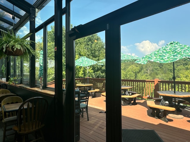 26094 State Highway 39, Shell Knob, MO 65747 - wooden deck with outdoor dining space