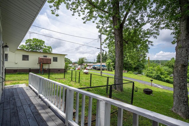 166 Seaman St, Cape Fair, MO 65624 - view of wooden terrace