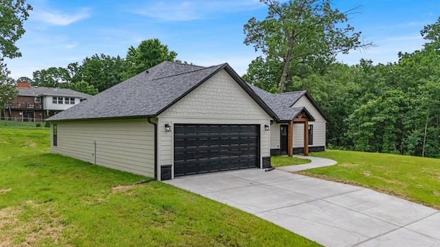 3002 Ginger Dr, West Plains, MO 65775 - view of front of house featuring roof with shingles, a garage, a front lawn, and driveway