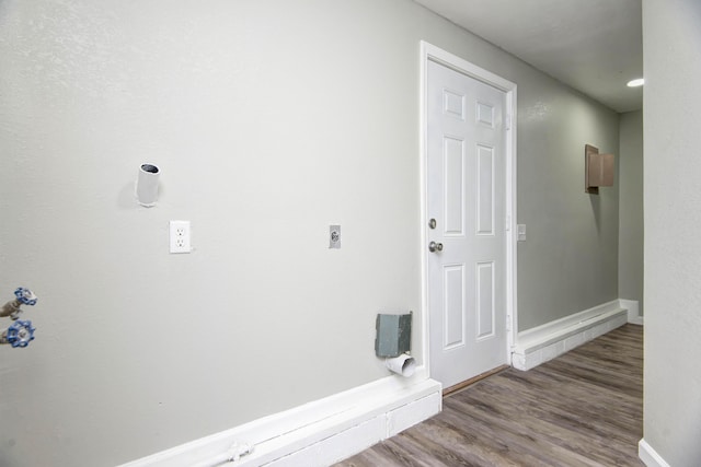 304 Rice St, Nixa, MO 65714 - hallway with wood finished floors and baseboards
