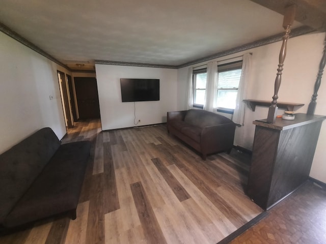 2504 N Clayton Ave, Springfield, MO 65803 - living room with crown molding and wood finished floors