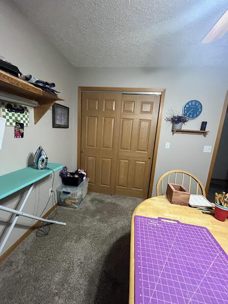 4120 S 119th Rd, Bolivar, MO 65613 - bedroom featuring a textured ceiling, a closet, and carpet