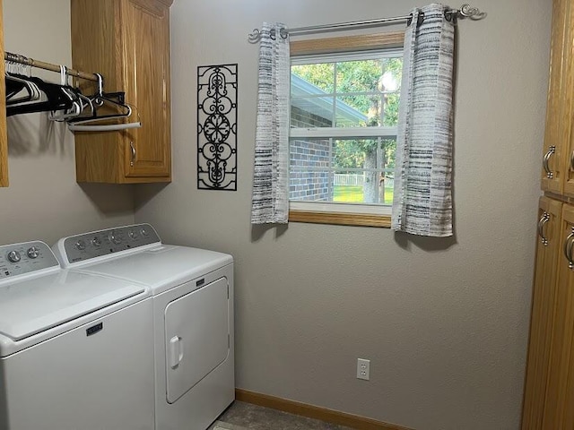 4120 S 119th Rd, Bolivar, MO 65613 - washroom with cabinet space, independent washer and dryer, and baseboards