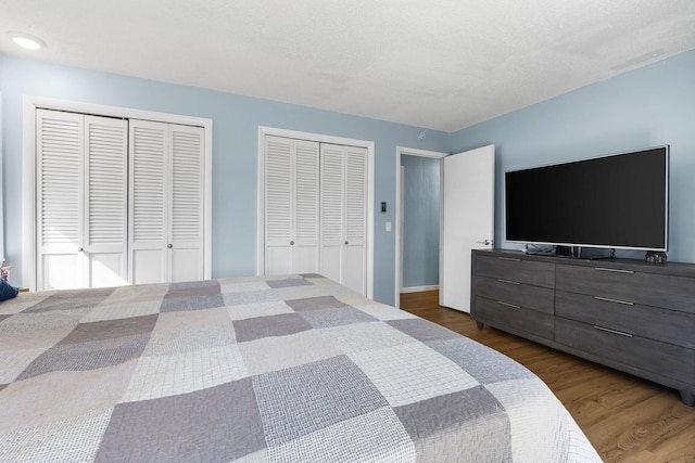 25451 County Road 327, Urbana, MO 65767 - bedroom with two closets and dark wood-type flooring