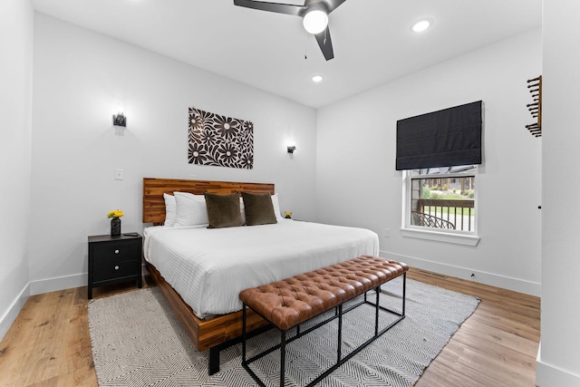 400 Poolside Pass, Hollister, MO 65672 - bedroom with wood finished floors, recessed lighting, and ceiling fan