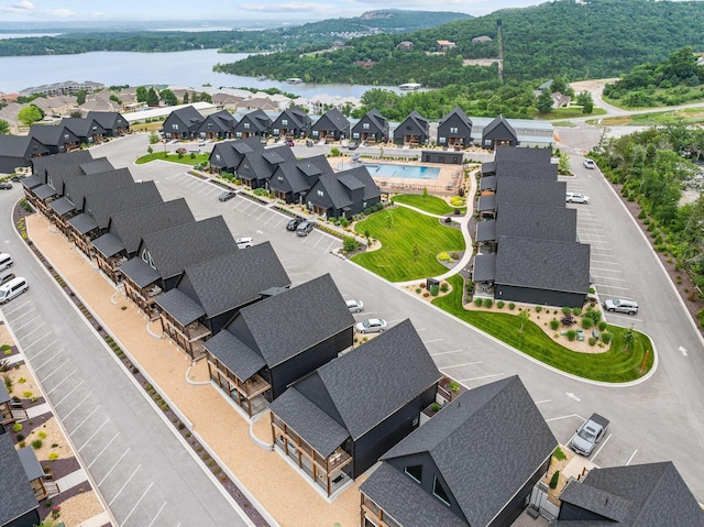 400 Poolside Pass, Hollister, MO 65672 - aerial view of residential area featuring a large body of water and a pool
