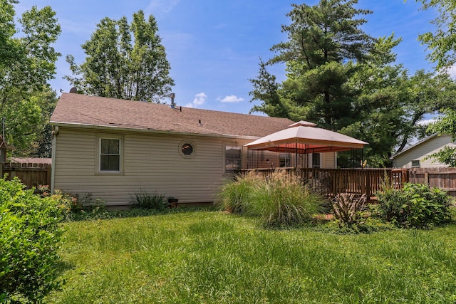 2140 N Crutcher Ave, Springfield, MO 65803 - back of house with a gazebo and a wooden deck