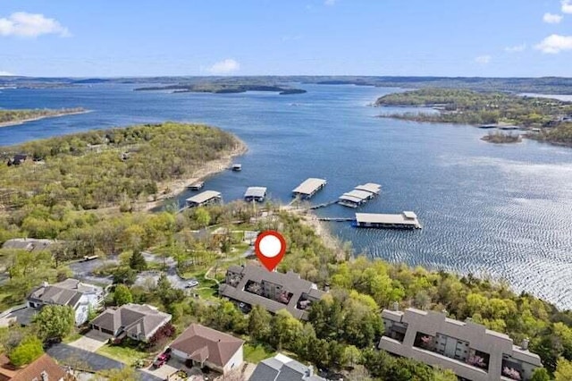 234 Sunset Cv Unit 107, Branson, MO 65616 - aerial view of property's location with a large body of water