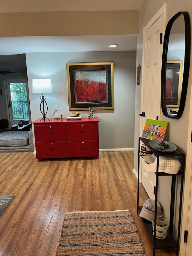 234 Sunset Cv Unit 107, Branson, MO 65616 - corridor with light wood-type flooring and baseboards