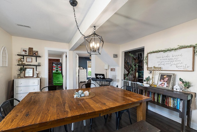 214 Rudolph St, Seymour, MO 65746 - dining space with a chandelier and wood finished floors
